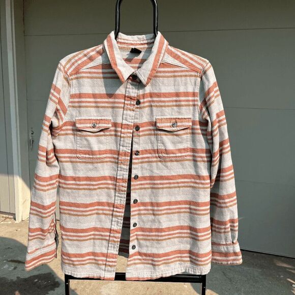 Patagonia Organic Cotton Long-Sleeved Fjord Flannel Shirt - Size 8 - Picture 7 of 8